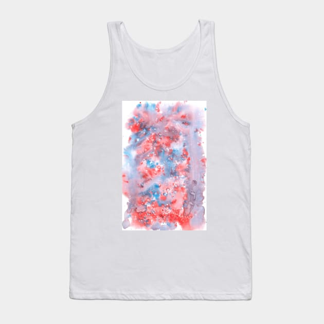 light pink and blue watercolour swirl Tank Top by LeighsDesigns